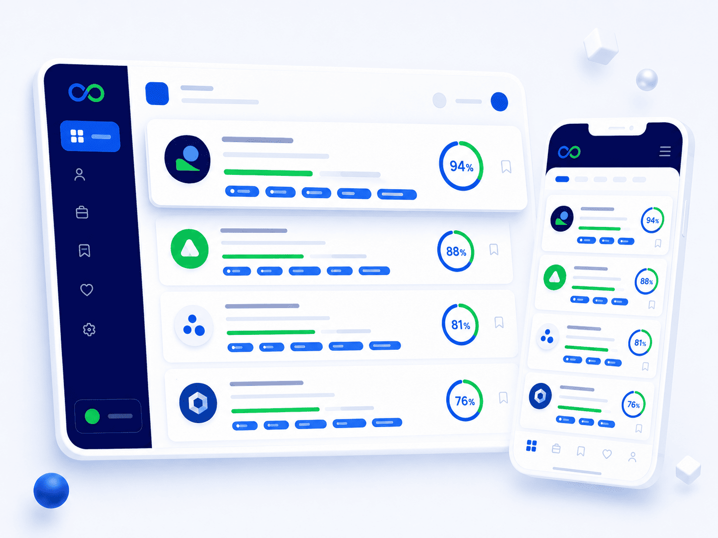 Feed de ofertas del profesional ordenadas por compatibilidad